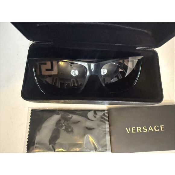 Versace Women\'s Acetate Polarized Sunglasses With Protective Case Black Gold NWT main image 14